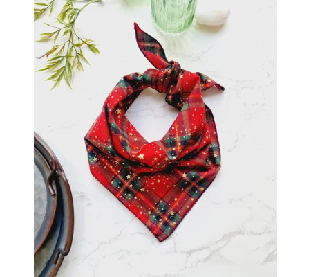 Christmas Tartan Dog Bandana