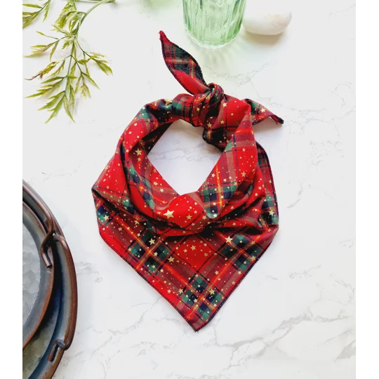 Christmas Tartan Dog Bandana