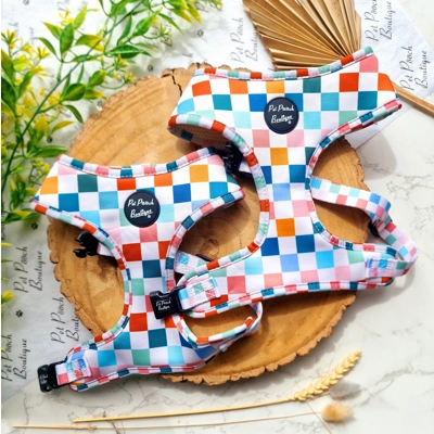 Chunky Check Dog Harness Chunky Check Dog Harness