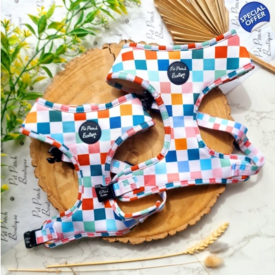 Chunky Check Dog Harness