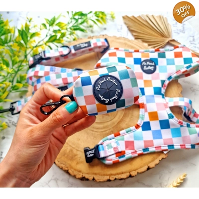 Chunky Check Dog Poo Bag Holder