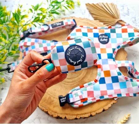 Chunky Check Dog Poo Bag Holder