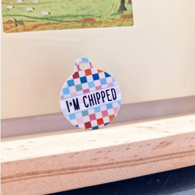 Chunky Check Custom ID Dog Tag - NEW STYLE Chunky Check Custom ID Dog Tag - NEW STYLE