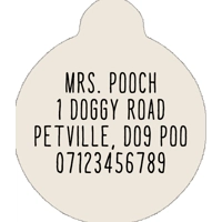 Chunky Check Custom ID Dog Tag - NEW STYLE