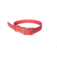 Coral Biothane Dog Collar - Optional Fittings