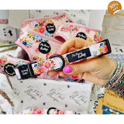 Cottage Floral Dog Collar- OPTIONAL FLOWER ACCESSORY Cottage Floral Dog Collar- OPTIONAL FLOWER ACCESSORY