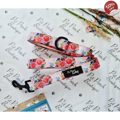 Cottage Floral Dog Lead - Reversible Cottage Floral Dog Lead - Reversible