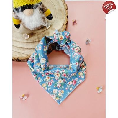 Country Blue Vintage Dog Bandana