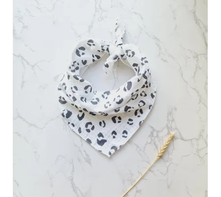 Cream & Khaki Leopard Dog Bandana