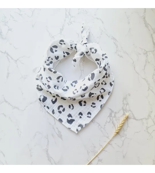 Cream & Khaki Leopard Dog Bandana