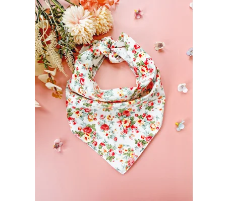 Cream Vintage Dog Bandana
