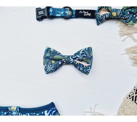 Dino Rawr Dog Bow Tie