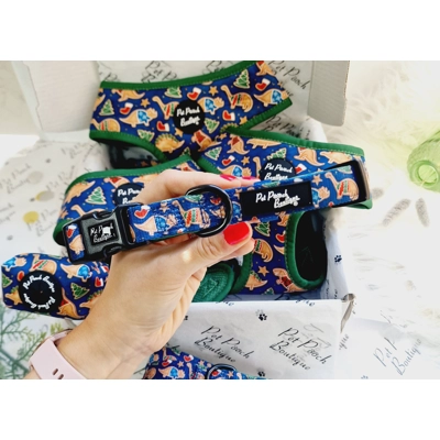 Christmas Dino Rawr Biscuits Dog Collar Christmas Dino Rawr Biscuits Dog Collar
