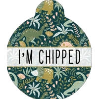 Dino Rawr Custom ID Dog Tag - NEW STYLE