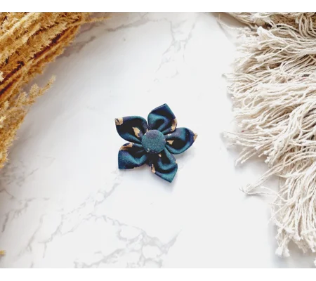 Emerald Green Leopard Flower Collar Attachment