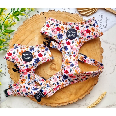 Little Enchanted Meadows Floral Dog Harness - optional fl.. Little Enchanted Meadows Floral Dog Harness - optional fl..