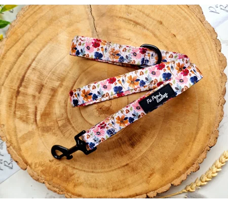 Little Enchanted Meadows Floral Dog Lead - Reversible
