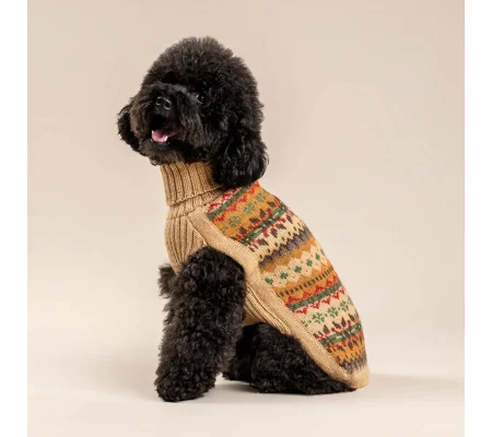 Fair Isle Finn Alpaca Wool Dog Jumper - Alqo Wasi