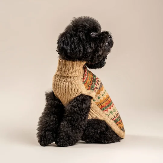 Fair Isle Finn Alpaca Wool Dog Jumper - Alqo Wasi