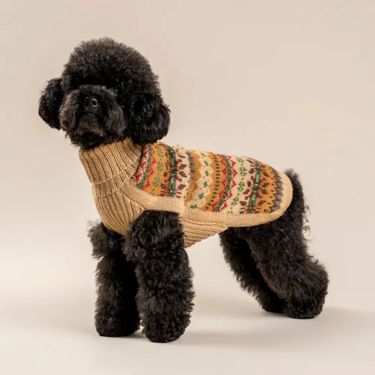 Fair Isle Finn Alpaca Wool Dog Jumper - Alqo Wasi