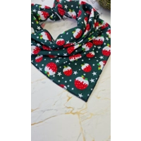 Green Festive Puddings Christmas Bandana