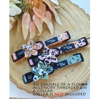 Green Meadow Daisy Flower Collar Attachment