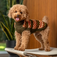 Forest Chevron Knit Alpaca Wool Dog Jumper - Alqo Wasi