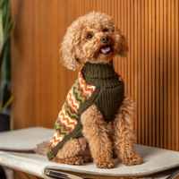 Forest Chevron Knit Alpaca Wool Dog Jumper - Alqo Wasi