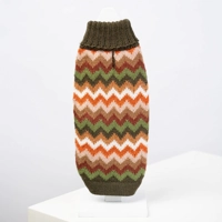Forest Chevron Knit Alpaca Wool Dog Jumper - Alqo Wasi