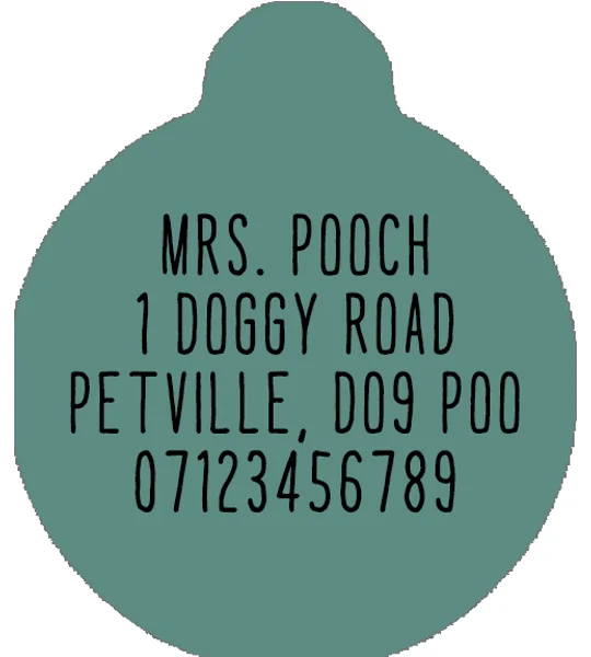 Forest Fir Cone Custom ID Dog Tag - NEW STYLE