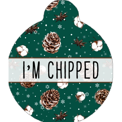 Forest Fir Cone Custom ID Dog Tag - NEW STYLE Forest Fir Cone Custom ID Dog Tag - NEW STYLE
