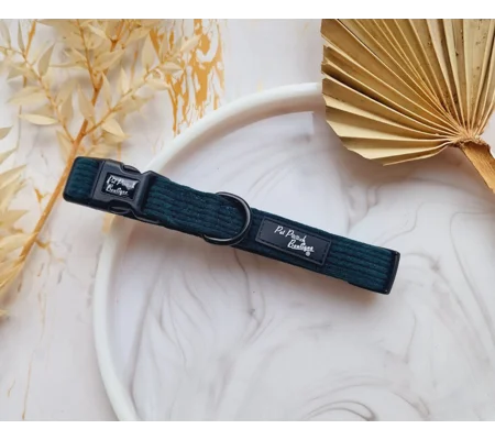 Forest Green Cord Dog Collar