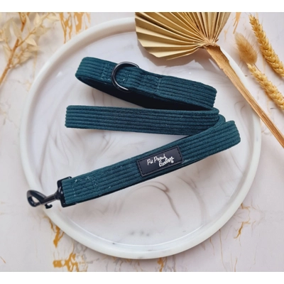 Forest Green Cord Dog Lead - Reversible