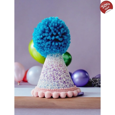 Lilac & Blue Frozen Glitter Party DOG Hat