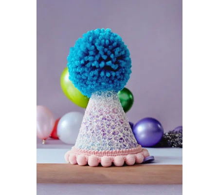 Lilac & Blue Frozen Glitter Party DOG Hat