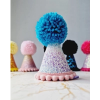 Lilac & Blue Frozen Glitter Party DOG Hat