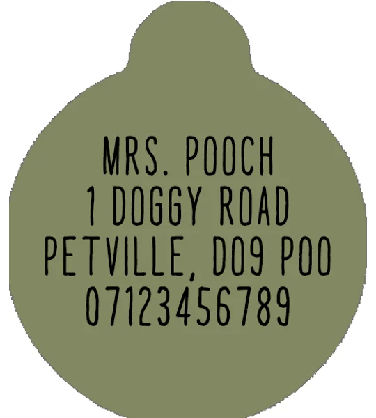 Green Meadow Daisy Custom ID Dog Tag - NEW STYLE