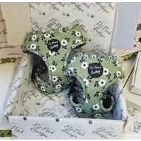 Green Meadow Daisy Dog Harness  - optional flower accessory