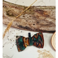 Hansel Green & Gold Dog Bow Tie