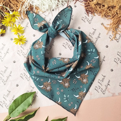 Happy Highland Cow Dog Bandana Happy Highland Cow Dog Bandana
