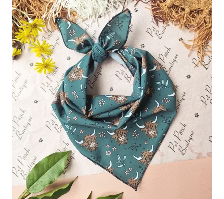 Happy Highland Cow Dog Bandana