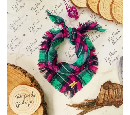 Highland Rebel Frayed Plaid Bandana - Scamps