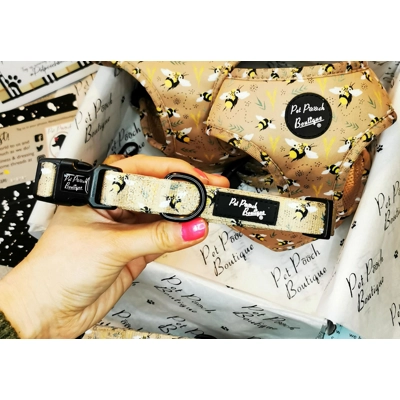 Honey Bumble Bee Dog Collar