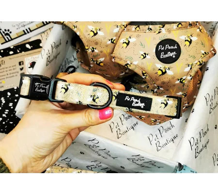 Honey Bumble Bee Dog Collar