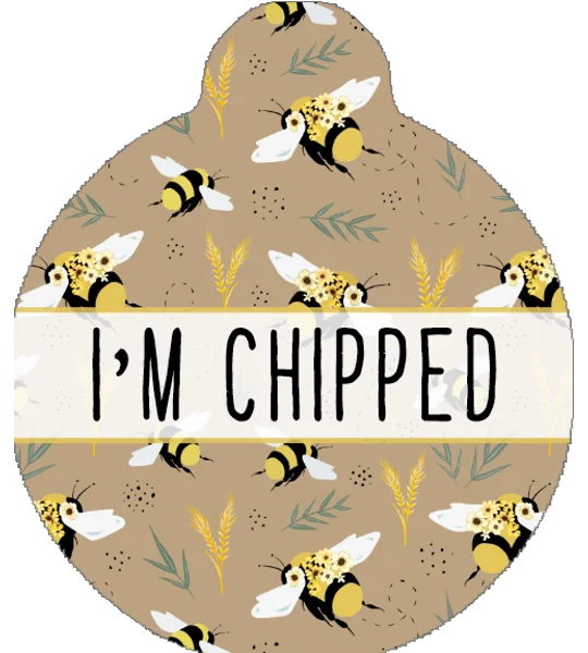Honey Bumble Bee Custom ID Dog Tag - NEW STYLE