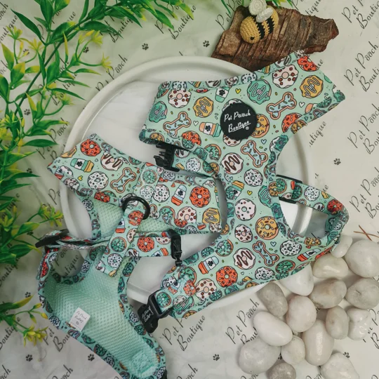 Iced Doughnuts & Coffee Dog Harness