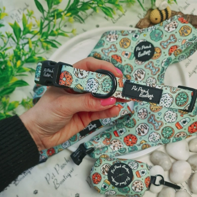 Iced Doughnuts & Coffee Dog Collar