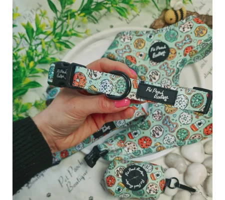 Iced Doughnuts & Coffee Dog Collar