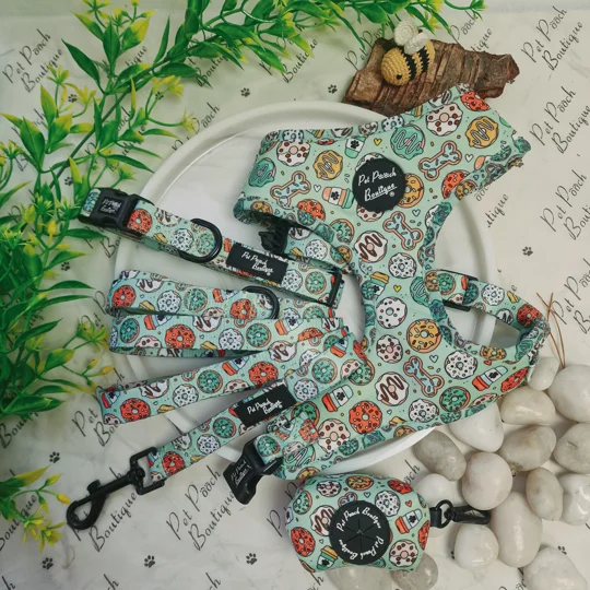 Iced Doughnuts & Coffee Dog Collar