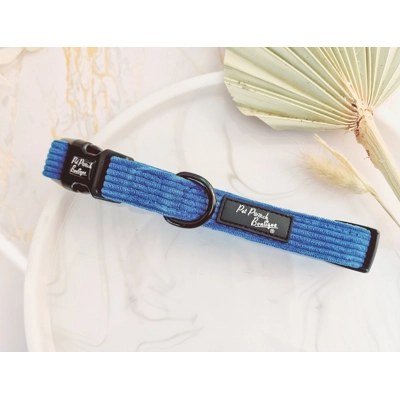 Jaguar Blue Cord Dog Collar